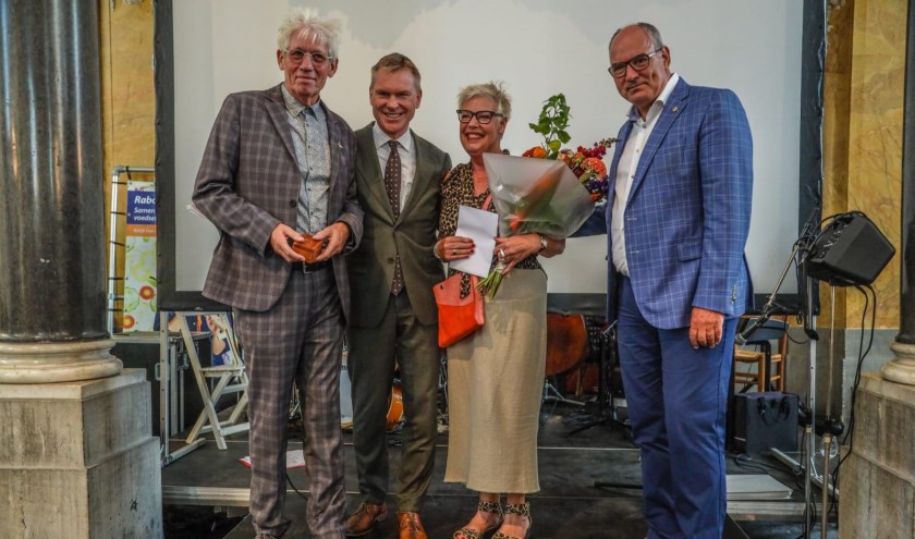 • V.l.n.r. Hans de Wit, Peter Rehwinkel, Hanneke de Wit en Henny van Kooten.