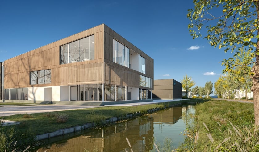 • Een artist impression van het nieuwe pand van Montapacking in Molenaarsgraaf.
