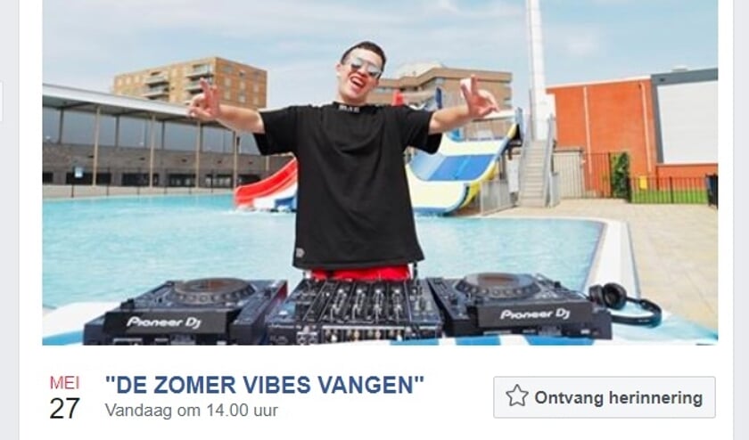 • De aankondiging van de set van DJ T-Style op Facebook.