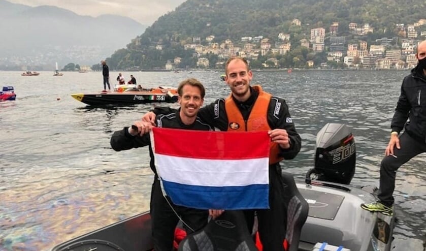 • Jan-Cees en Paul Korteland na hun gewonnen race.