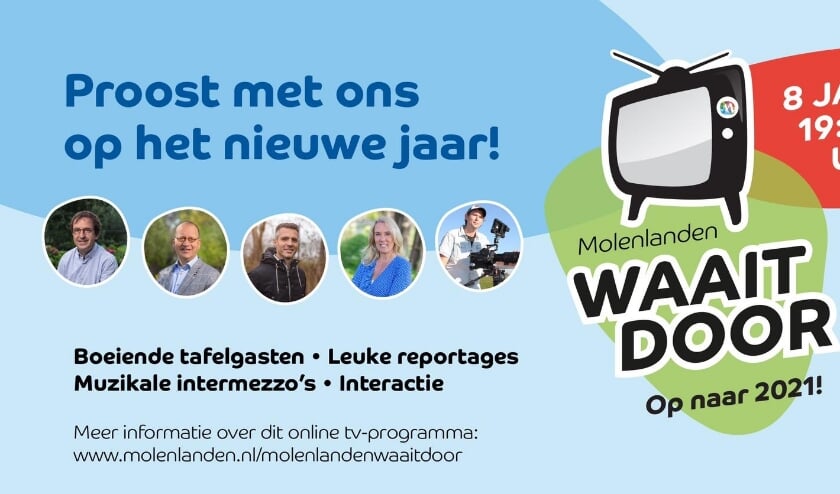 Stem jij vrijdag 6 januari ook af op Molenlanden Waait Door?