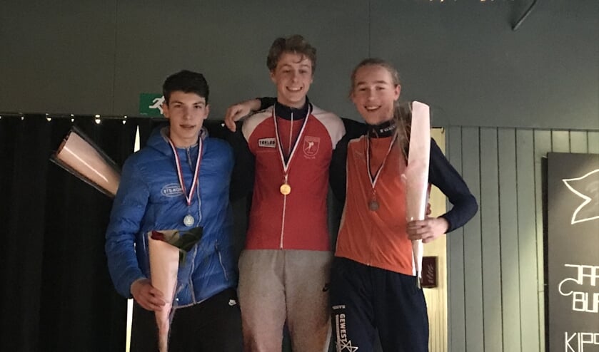 • Bryant Boogert zette op de 300 meter de derde tijd neer.