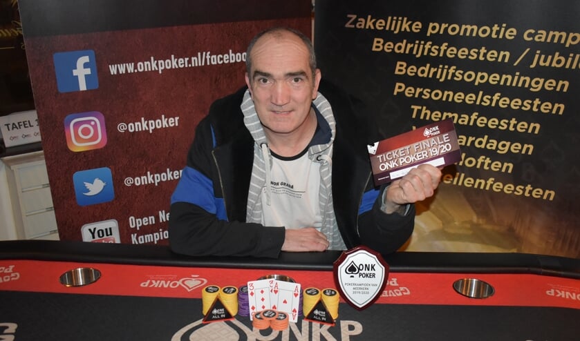 • Arjan Hagestein is de pokerkampioen van Meerkerk.