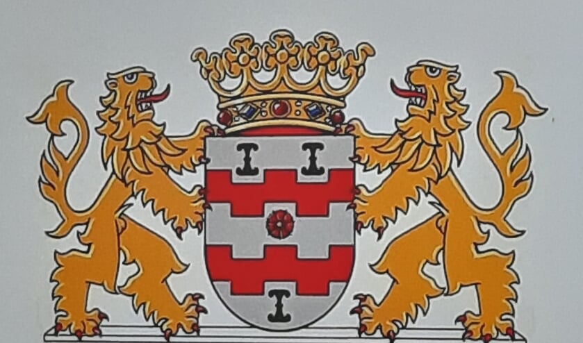 • Het nieuwe gemeentewapen van de gemeente Vijfheerenlanden.