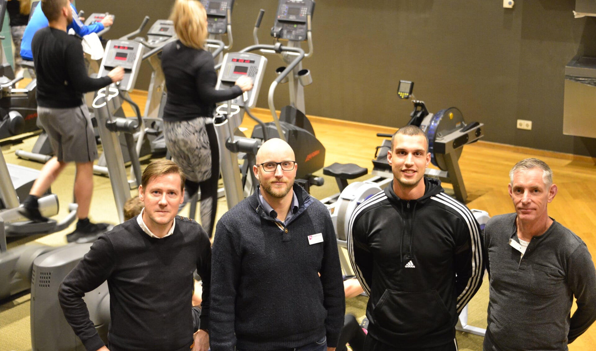 • Duncan, Henk, Hans en Arco kijken uit naar de sportmarathon op zaterdag 29 februari.