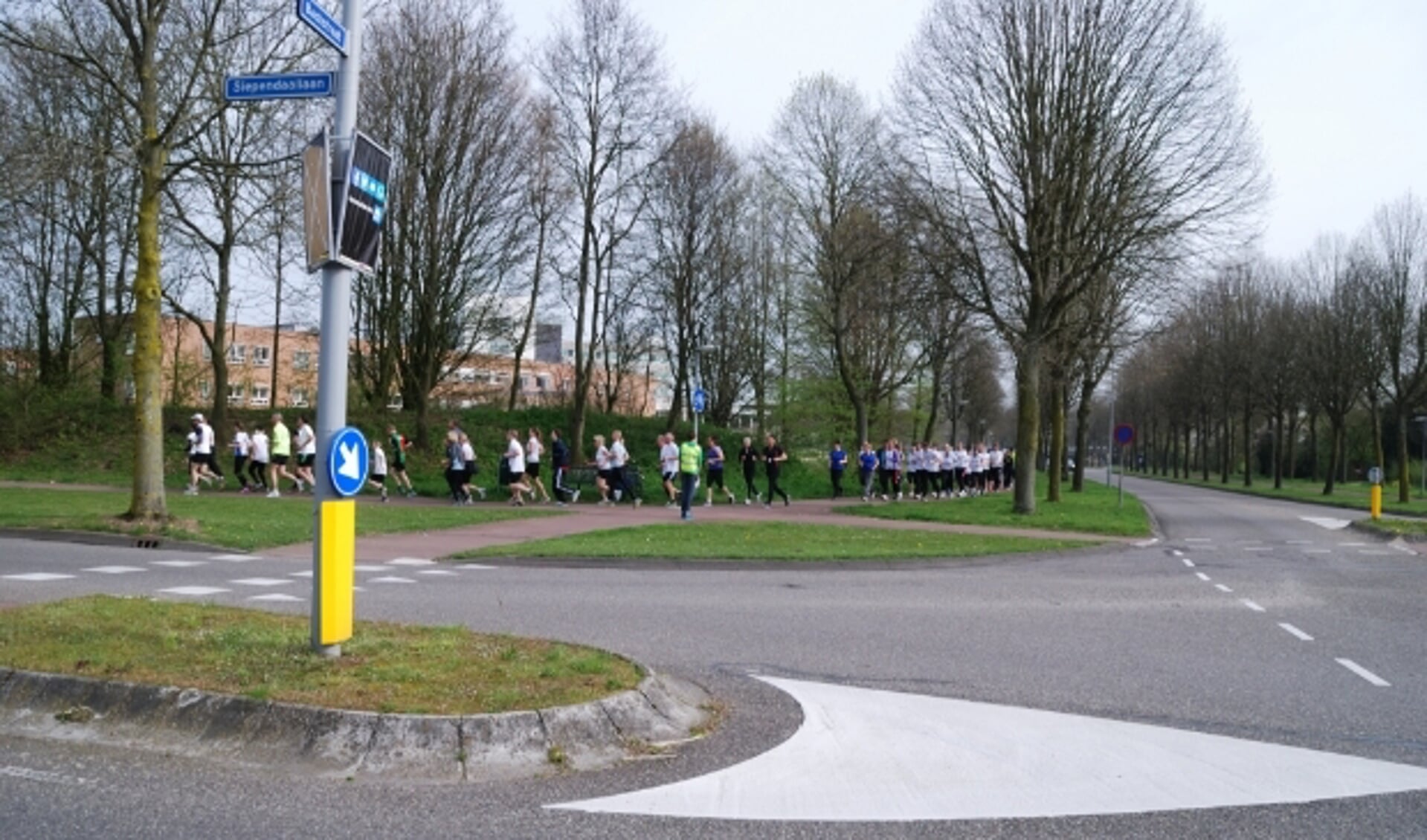 Tijdens de Roel Boermaloop 2019 trok een wit lint door de straten van Tiel. 