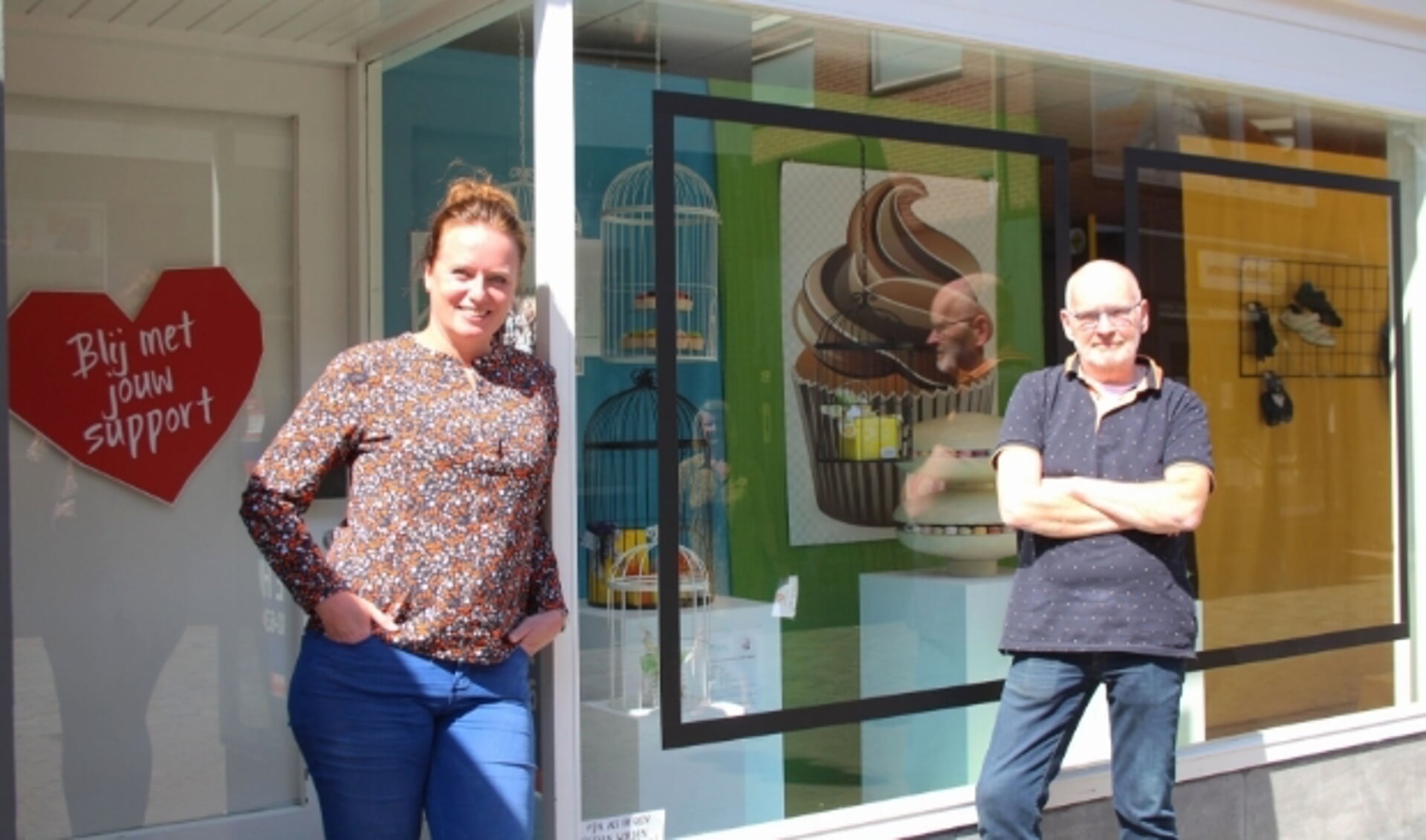 Annemiek de Graauw en Frits Mulder zijn - met al hun collega-ondernemers - blij met de saamhorigheid in de stad. (Foto: Lysette Verwegen)