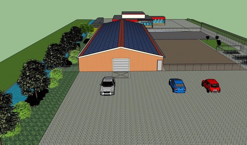 • Artist impression van de 'boulodrome' in Lekkerkerk.