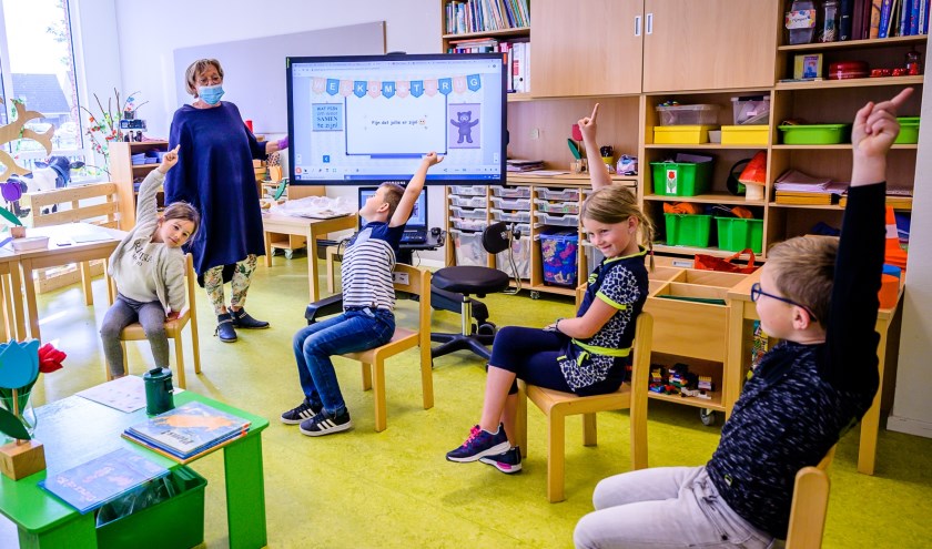 De eerste schooldag na weken thuisonderwijs.