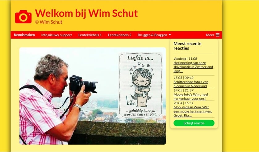 • Een van de fotosites van Wim Schut.