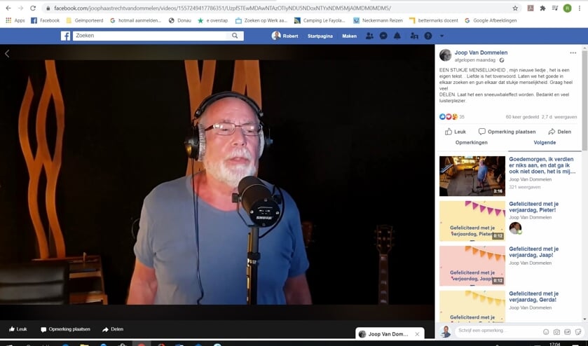 • Joop van Dommelen in de studio.