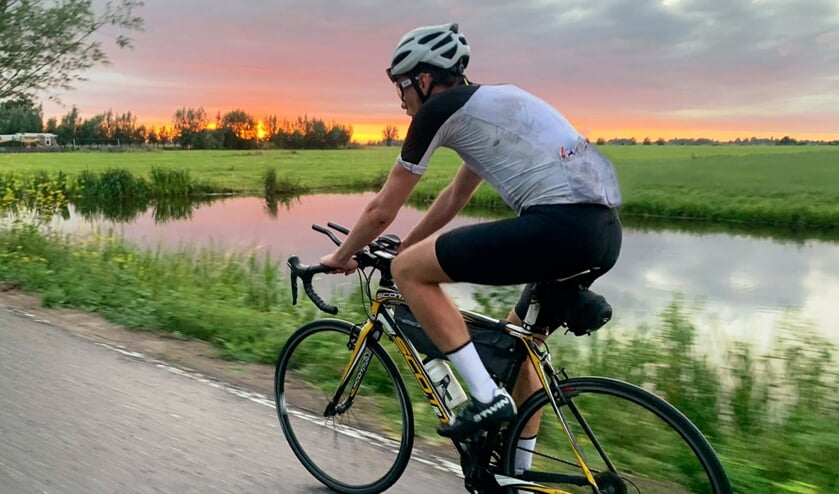 • Bas Belder tijdens één van zijn tochten.