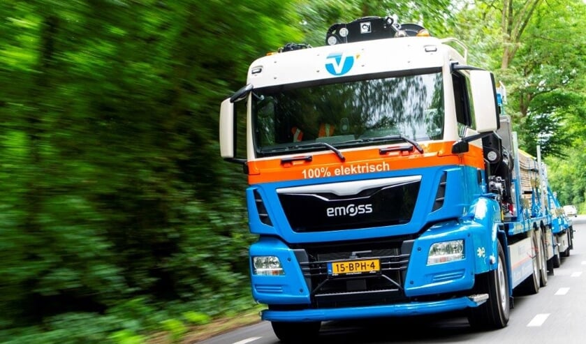 • De elektrisch aangedreven autolaadkraan met aanhangwagen.