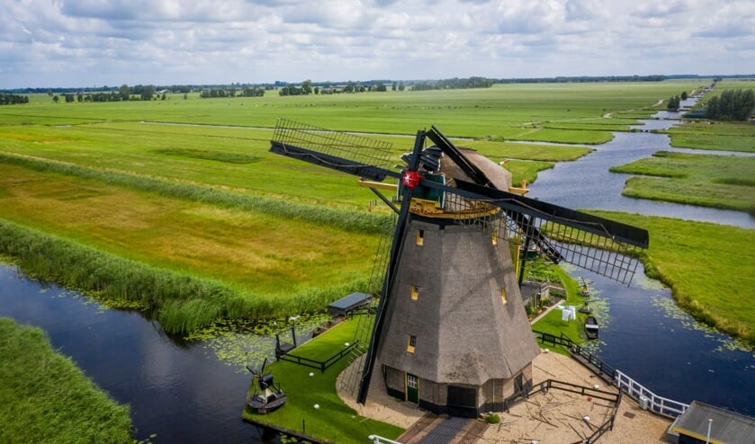 • De Goudriaanse Molen, waarvan onlangs de wiek afbrak.