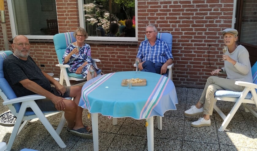 • Het kwartet dat afscheid genomen heeft.