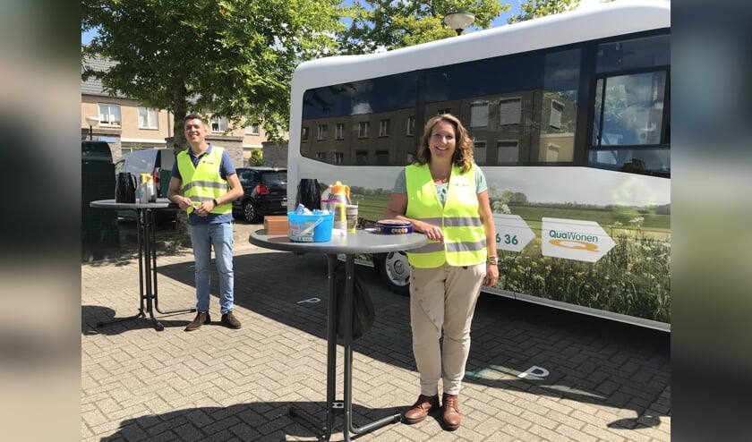 • Bij de QuaWonen-camper stonden buurtbeheerders klaar voor een praatje.