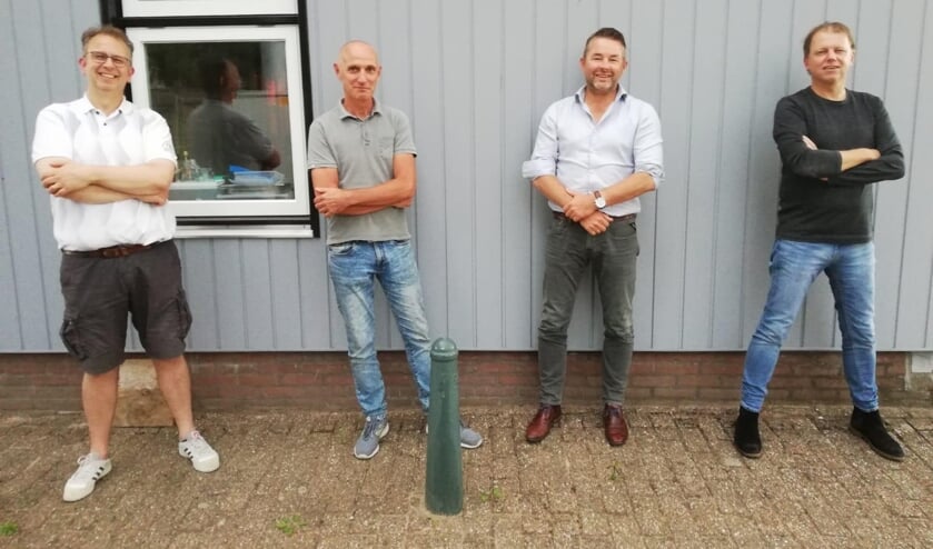 • V.l.n.r.: Alexander ter Meulen, Arjan van Gemeren, Arjan Maat, René Struijs