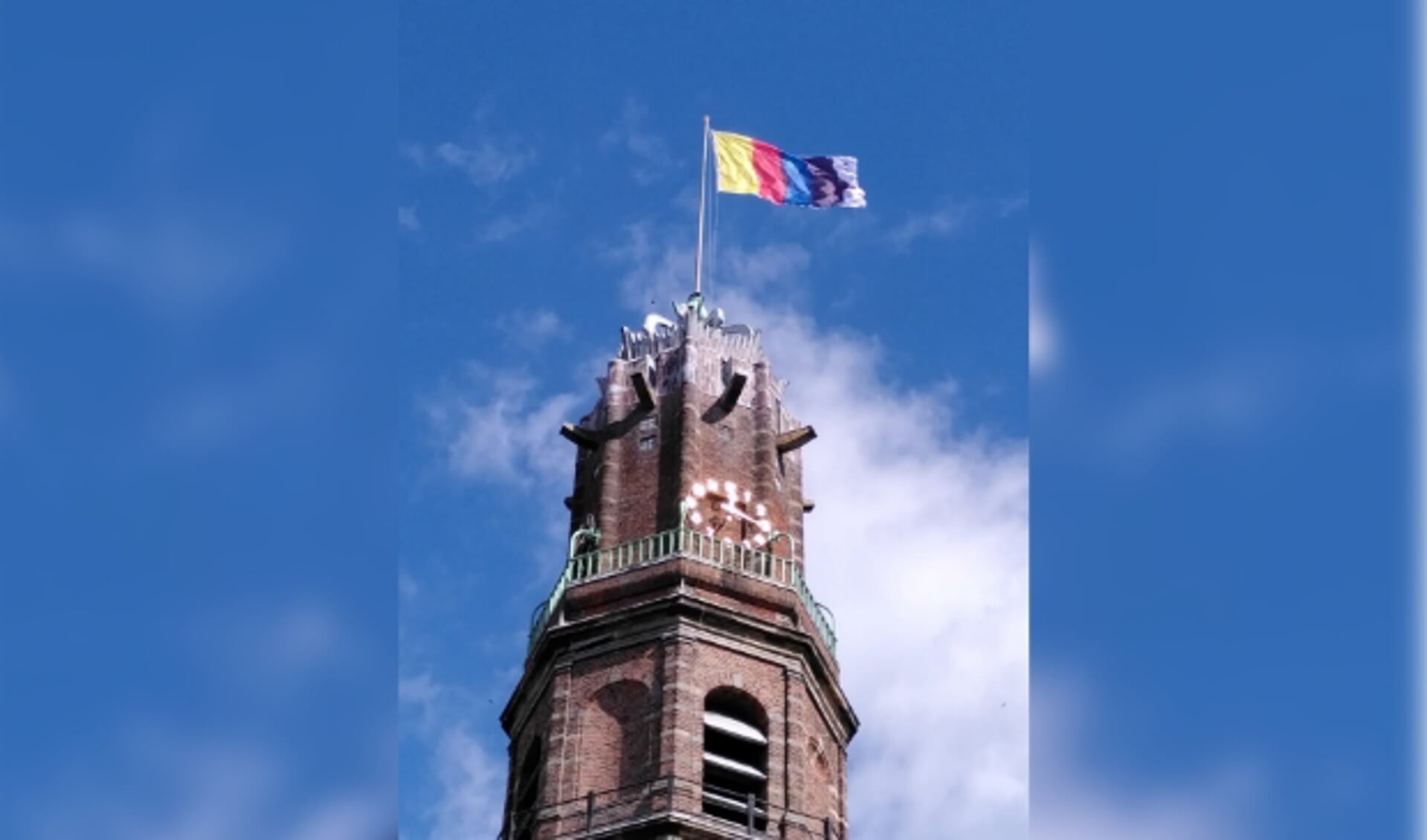 De nieuwe vlag, die blijft wapperen tot 31 januari 2021, is onderdeel van de tentoonstelling in Museum IJsselstein. (Foto: MIJ)