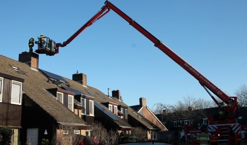 Schoorsteenbrand in Tiel