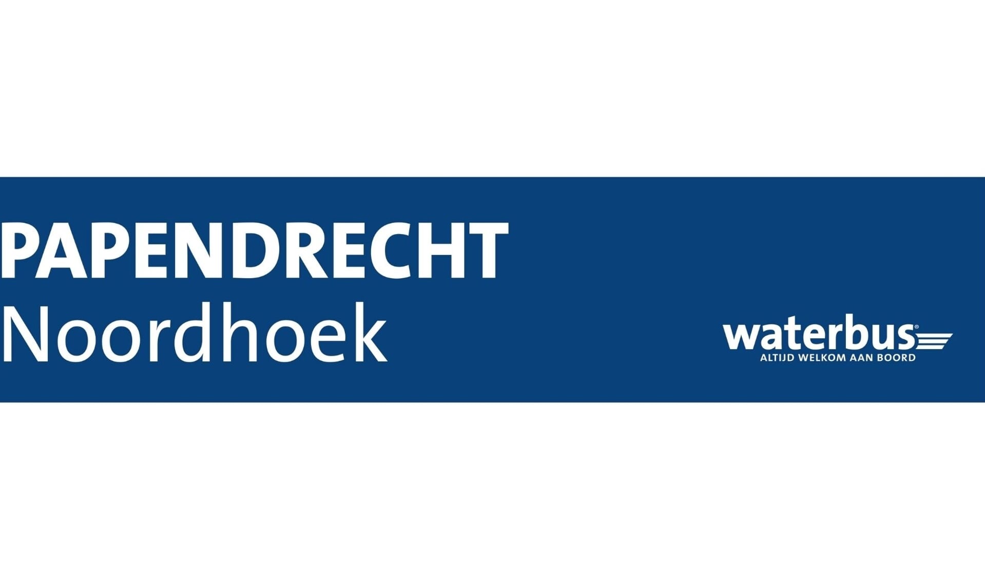 De nieuwe sticker bij waterbushalte Noordhoek in Papendrecht
