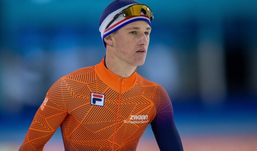 <p>Het IJsselsteinse schaatstalent Stein de Wit (17).</p>
