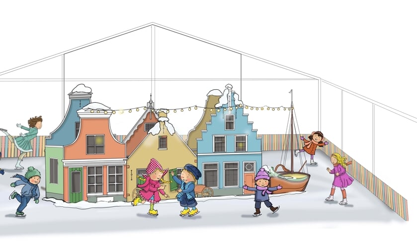 • Een sfeerimpressie van het winterdorp van Fien & Teun.