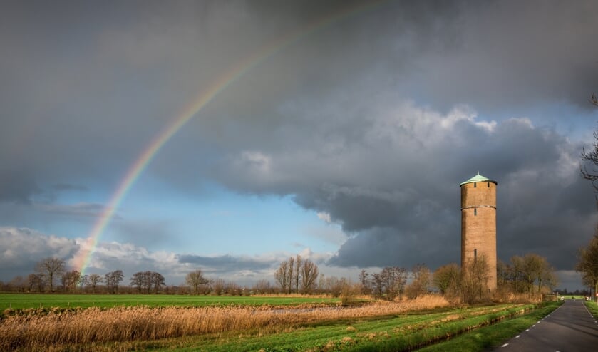 De watertoren aan de Damweg in Polsbroek.