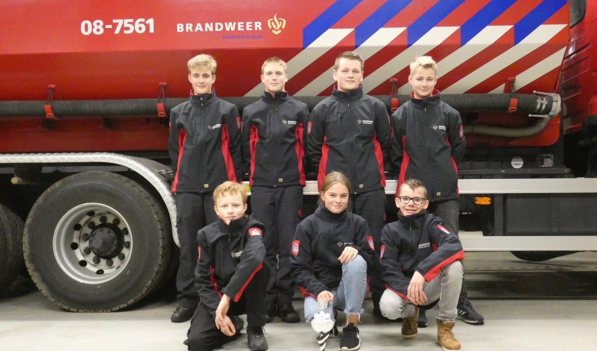 Het junioren team van Jeugdbrandweer Herwijnen-Buren