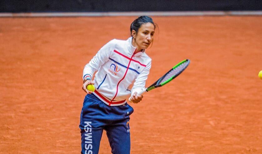 <p>• De nieuwe bondscoach Elise Tamaëla van het TeamNL Billie Jean King (BJK) Cupteam.</p>