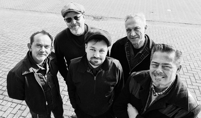 <p>Tim Knol (midden) en Blue Grass Boogiemen komen naar Zinder in Tiel </p>