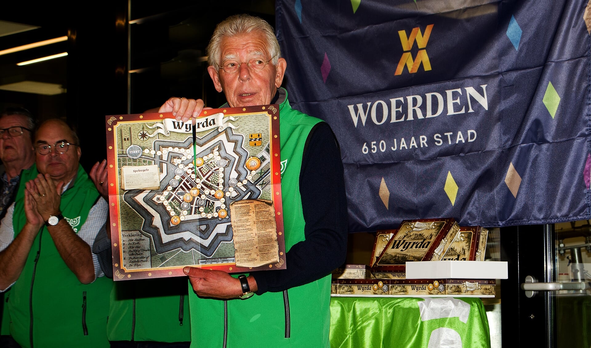 • Hans Papeveld toont het spel 'Wyrda' tijdens de presentatie eind oktober.  