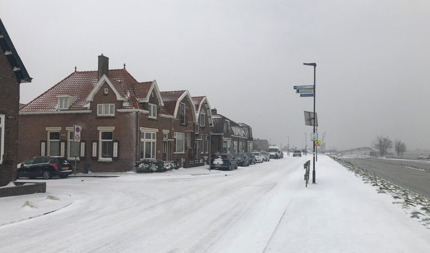 Winter op de Sasdijk in Werkendam.
