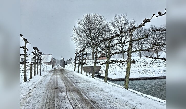 • Nieuwpoort in de sneeuw.