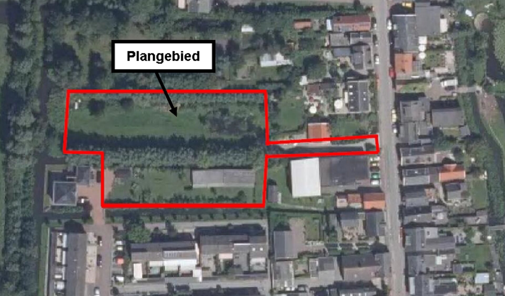 • Plangebied Het Bos in Meerkerk.