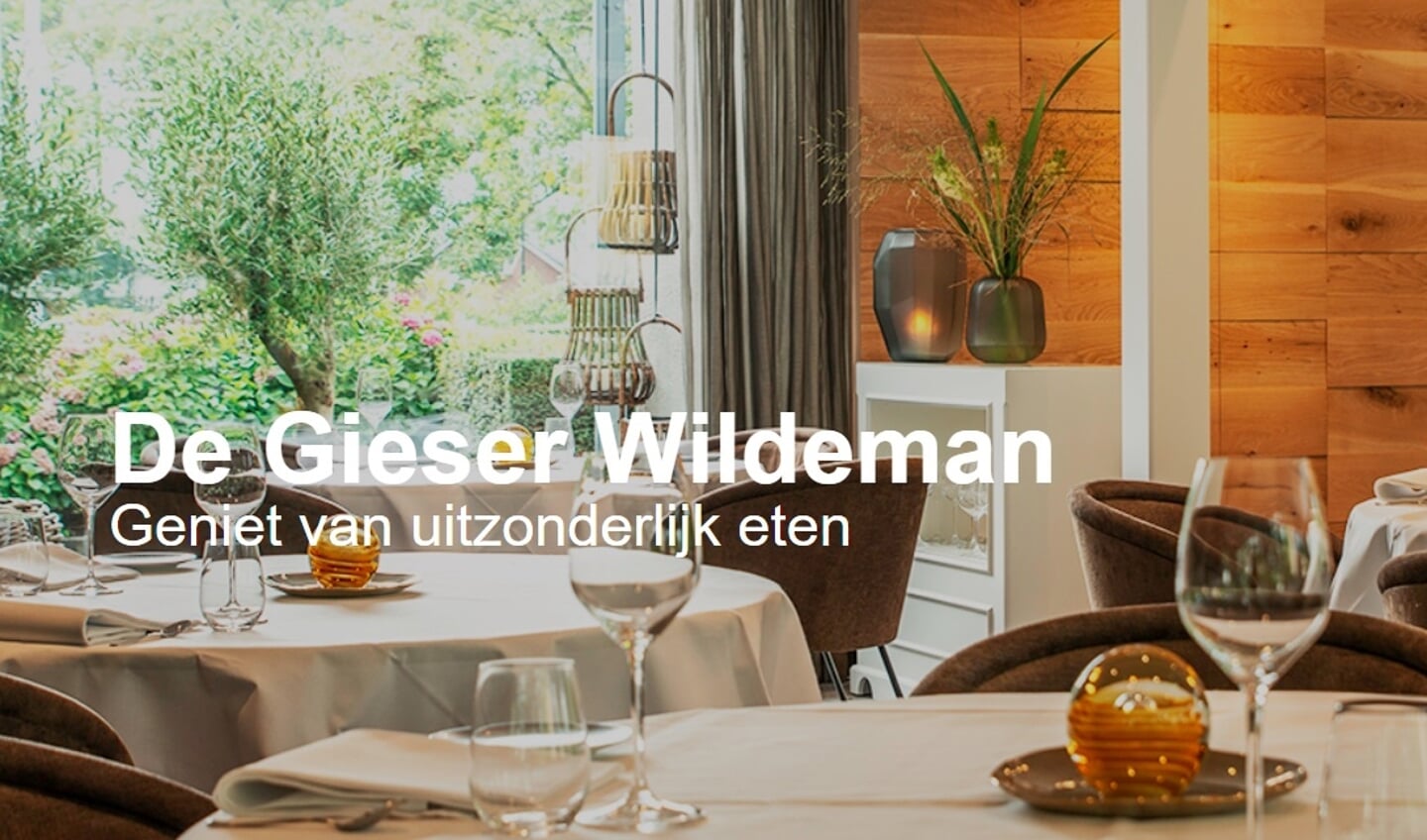 • Schermafbeelding van de startpagina van de Gieser Wildeman.