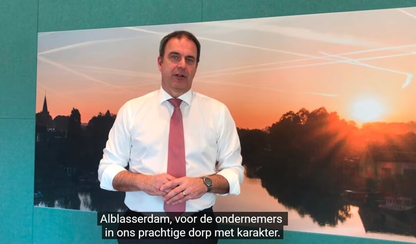 • Burgemeester Paans in het filmpje, dat dinsdag 2 maart online is gekomen.