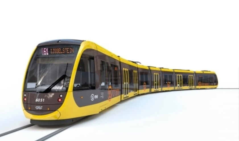 <p>De nieuwe Urbos 100 tram van de Spaanse leverancier CAF, zoals deze nu rijdt op lijn 61 Utrecht-IJsselstein. Dit is de lange versie van 41 meter. </p>