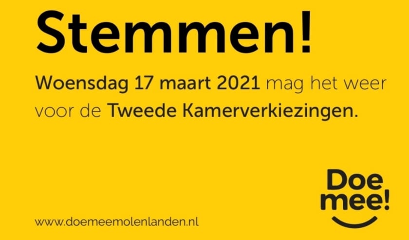 <p>• De voorkant van de flyer van DoeMee.</p>