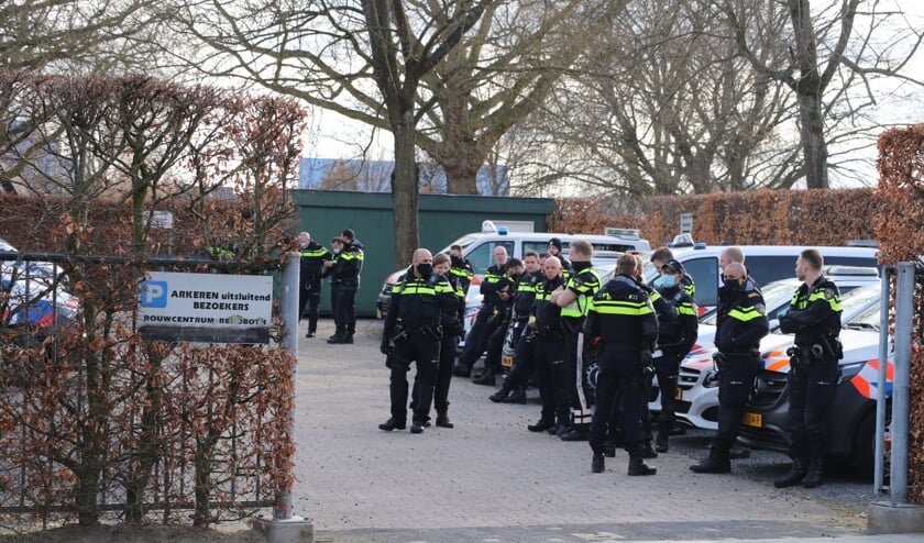 • Er waren zondag veel politiemensen op de been.