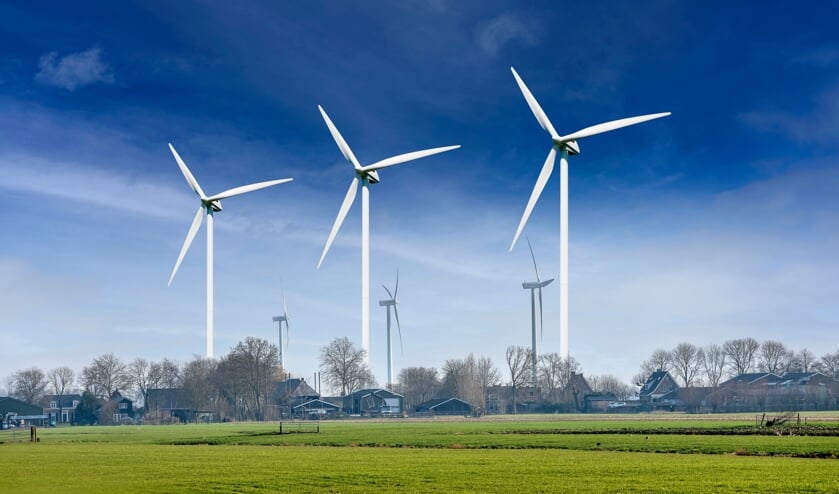<p>• Impressie op de raamposters van de drie nieuwe windturbines.</p>