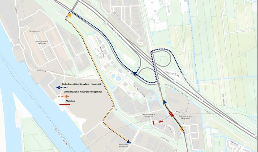• Een kaartje van de wegwerkzaamheden en de omleidingen.
