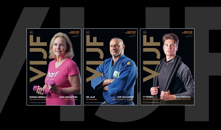 <p>• De drie covers van de nieuwe VIJF.</p>