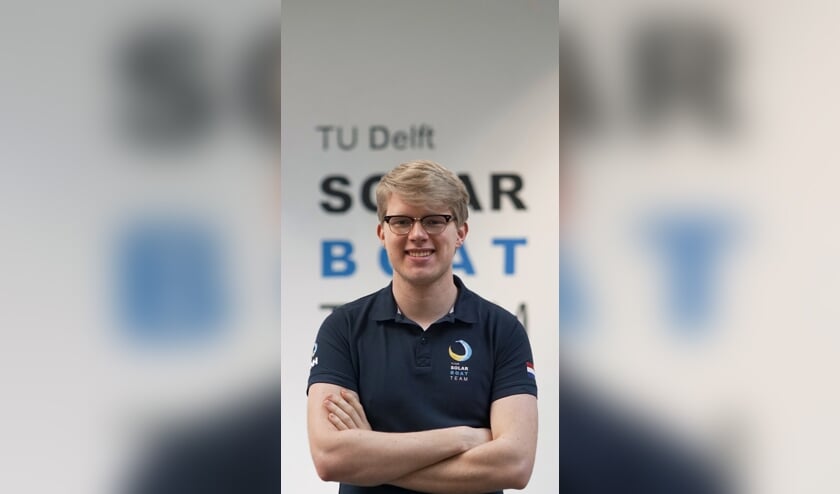• Thomas Kamminga van het TU Delft Solar Boat Team.