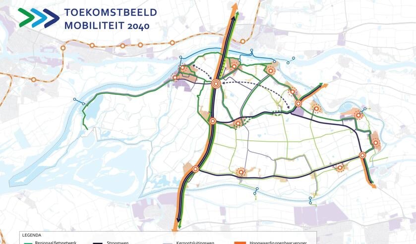 <p>De 22 projecten weergegeven op de kaart. De langste paarse stippellijn is de weg tussen de Rietdijk en de Tol.</p>