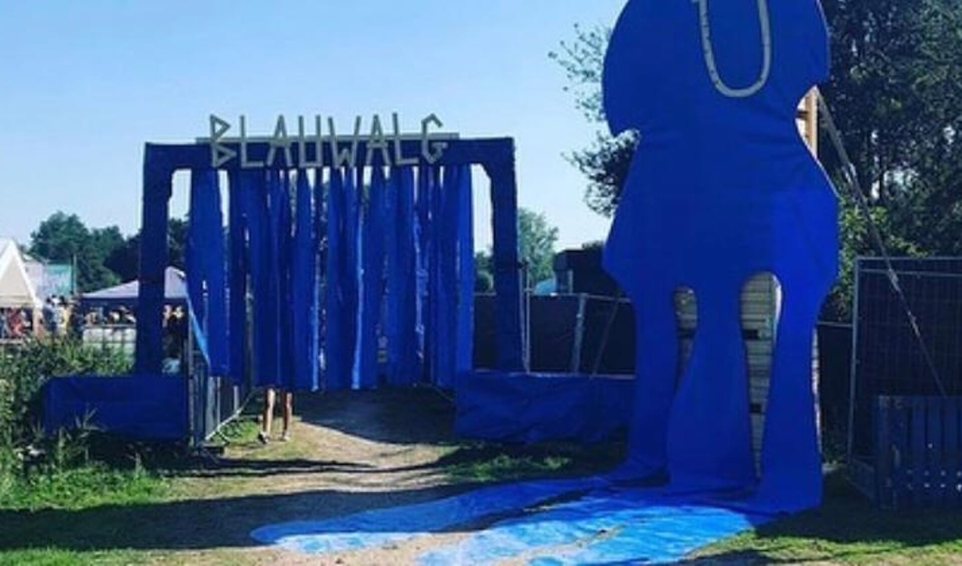 Het Blauwalg festival bij de Slingelandse plassen in augustus 2019.