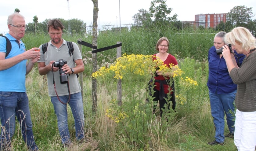 <p>• Vlnr: Arjan, Frank, Meta, Ingrid en Wienie aan de slag op het Slobbengors.</p>