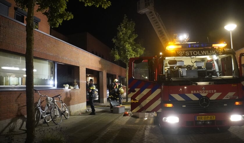 • De brandweer in actie.
