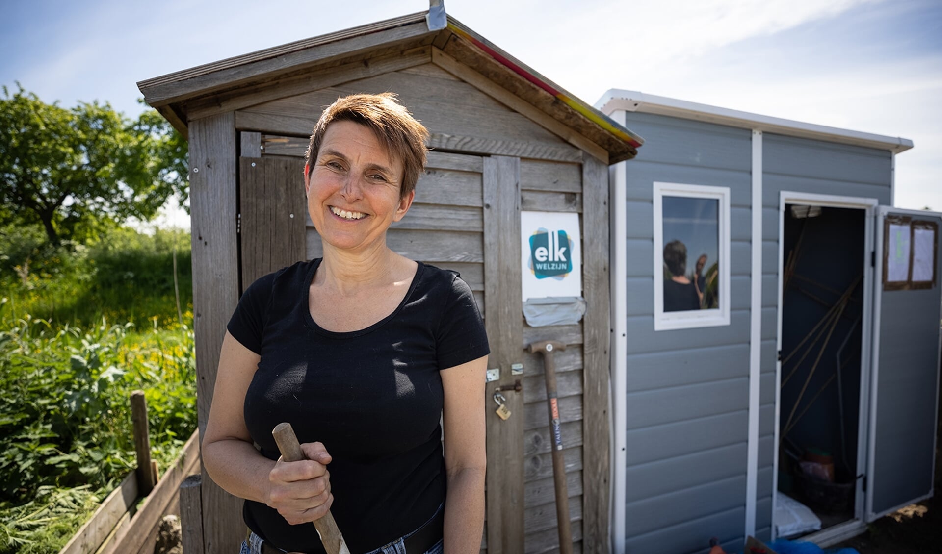Henja Visser is een van de vrijwilligers van tuin 5a van Complex van de Culemborgse Stichting Volkstuinen, schuin tegenover Bolderburen, heet ‘de buurtmoestuin’