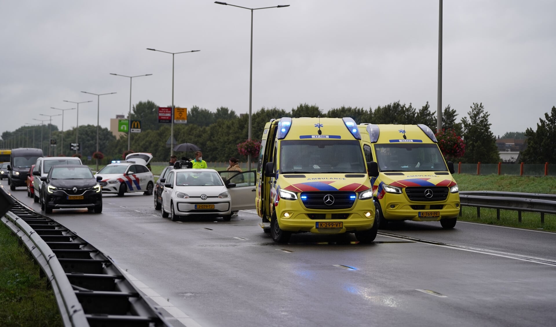 Ongeval met meerdere gewonden op de Abram van Rijckevorselweg.