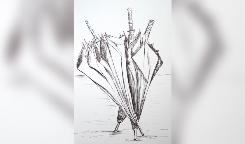 • De tekening 'paraplu's'.